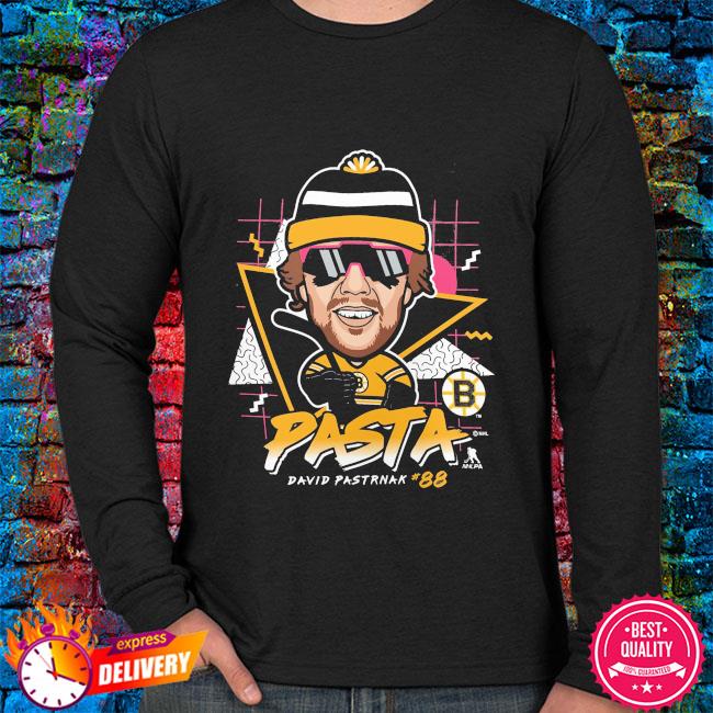 TRIBLEND Bruins David Pastrnak Pasta Logo T-Shirt