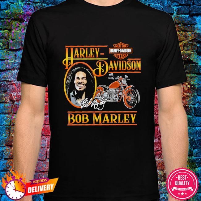 bob marley harley davidson shirt