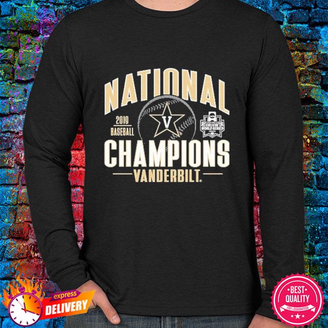 Youth Champion Black Vanderbilt Commodores Stacked Logo Long Sleeve Baseball T-Shirt Size: Medium