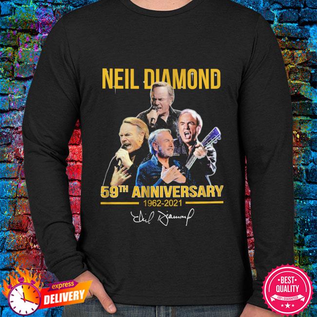 Official Neil Diamond 60th anniversary 1962 2023 thank you for the memories  shirt, hoodie, sweater, long sleeve and tank top