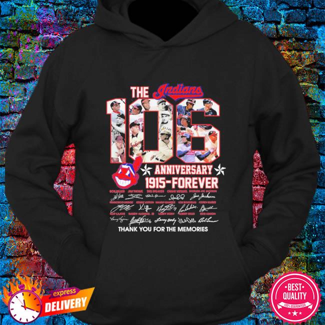 Cleveland Indians 1915-forever thank you for the memories signatures shirt,  hoodie, sweater, long sleeve and tank top