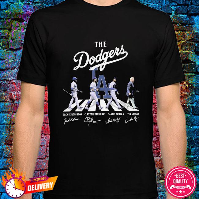 Official The Dodgers Abbey road signatures t-shirt, hoodie, sweater, long  sleeve and tank top