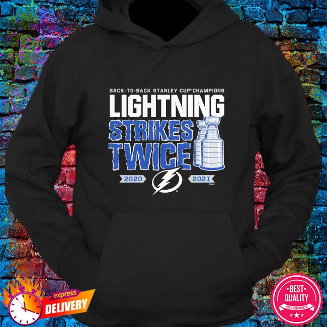 Tampa Bay Lightning Back-to-Back Stanley Cup Champions Lightning Strikes  Twice shirt, hoodie, sweater, long sleeve and tank top