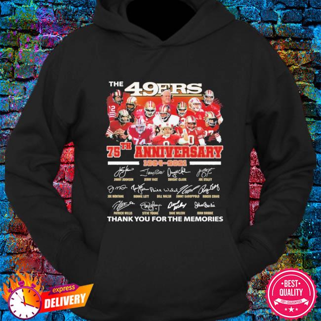 San francisco 49ers 75th anniversary shirt, hoodie, sweater, long sleeve  and tank top