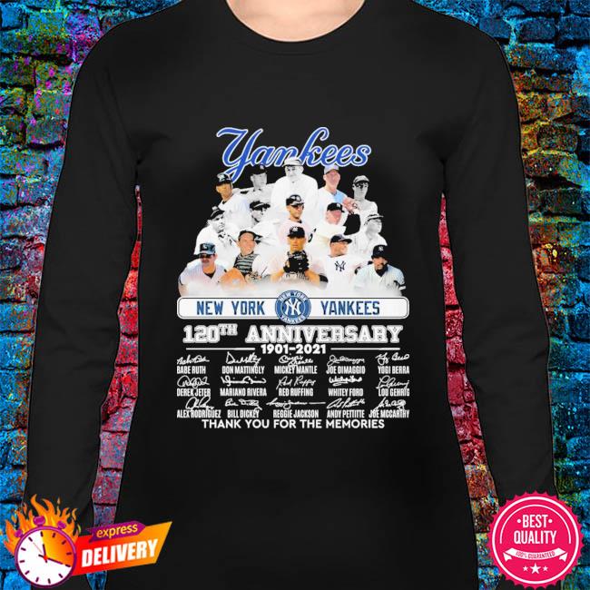 New York Yankees 120th anniversary thank you for the memories t-shirt,  hoodie, sweater, longsleeve and V-neck T-shirt