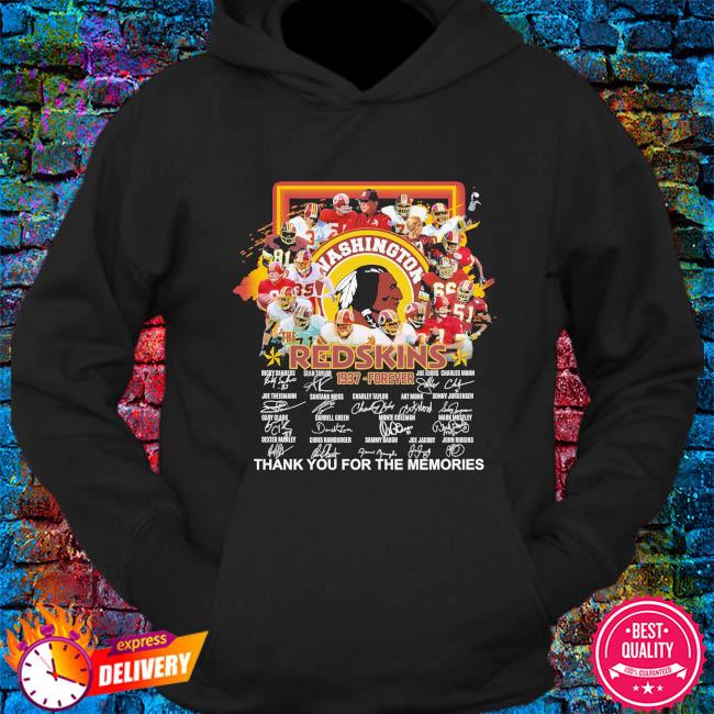 Washington Redskins 1937-Forever thank you for the memories signatures  shirt, hoodie, sweater, long sleeve and tank top