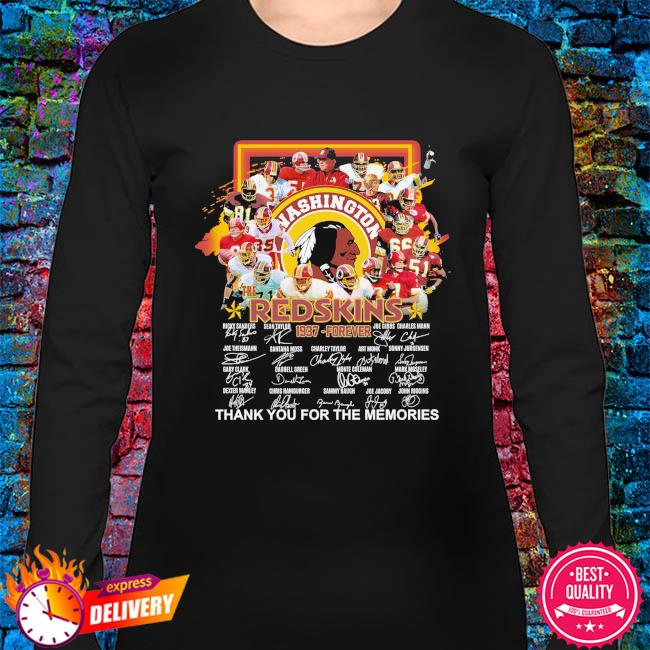 Washington Redskins 1937-Forever thank you for the memories signatures  shirt, hoodie, sweater, long sleeve and tank top