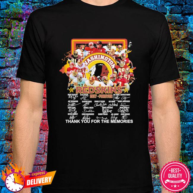 Washington Redskins 1937-Forever thank you for the memories signatures  shirt, hoodie, sweater, long sleeve and tank top