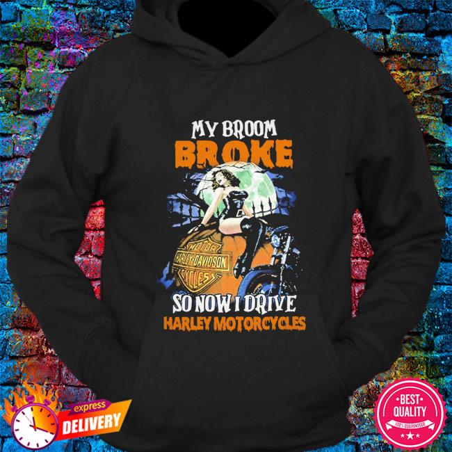 My Broom Broke So Now I Run Happy Halloween Zip Hooded Sweatshirt