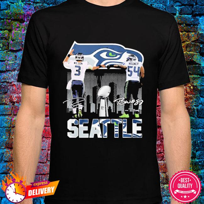 Seattle Seahawks Russell Wilson And Bobby Wagner Signatures Shirt