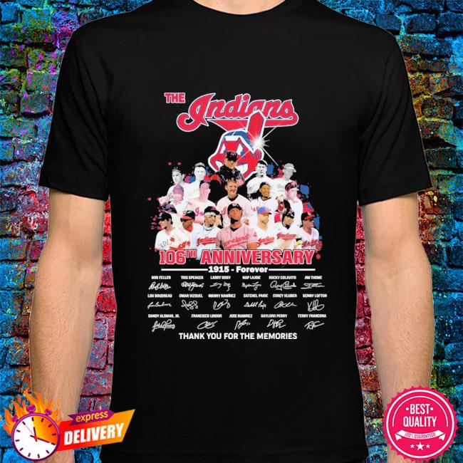 Indians 1915 Forever Signature Thank You For The Memories T-shirt