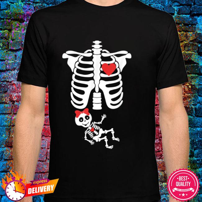 Skeleton Baby Halloween Pregnancy T-Shirt