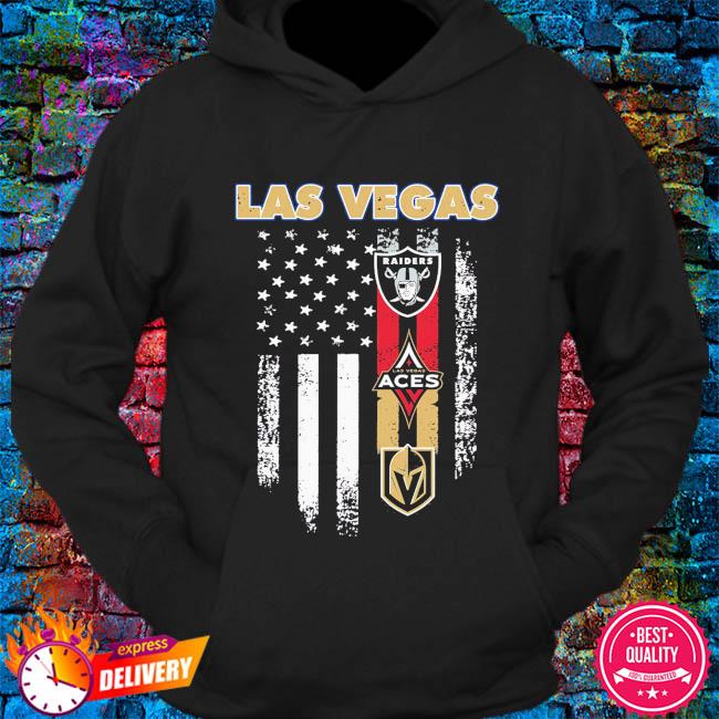 Las Vegas Raiders Vegas Golden Aces And Vegas Golden Knights Flag 2023 Shirt