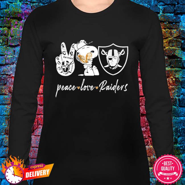 Snoopy peace love Oakland Raiders shirt, hoodie, sweater and v