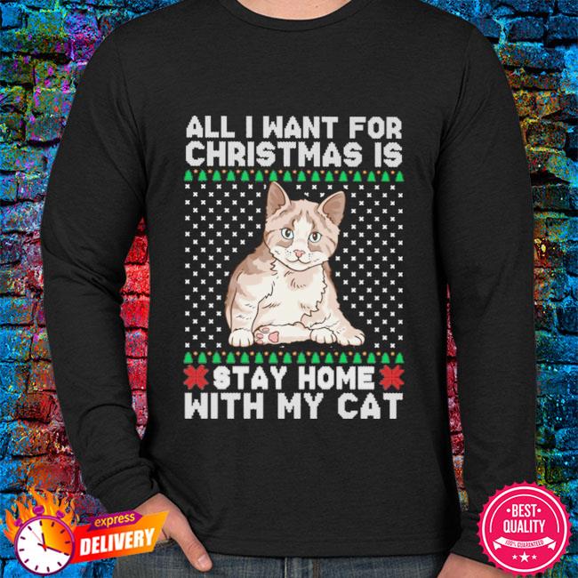 cat ugly christmas sweater