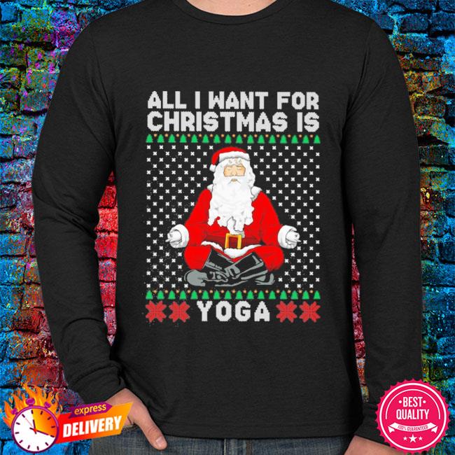 yoga christmas sweater