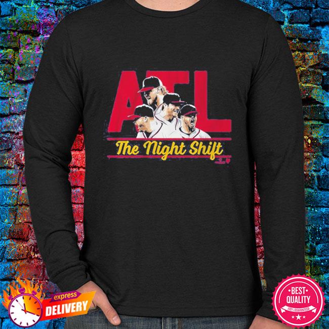 Atlanta Braves The Night Shift 77 33 68 51 Champion 2021 T Shirt