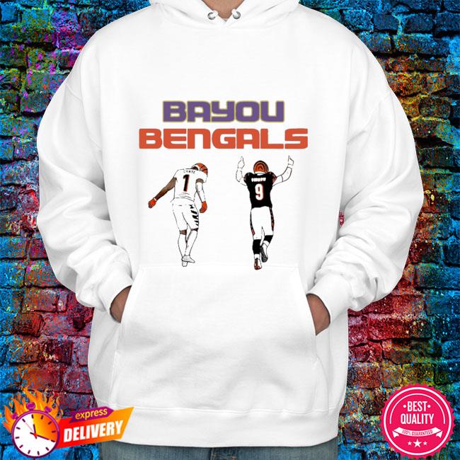 Official Ja'Marr Chase and Joe Burrow Cincinnati Bengals Bayou Bengals shirt,  hoodie, sweater, long sleeve and tank top