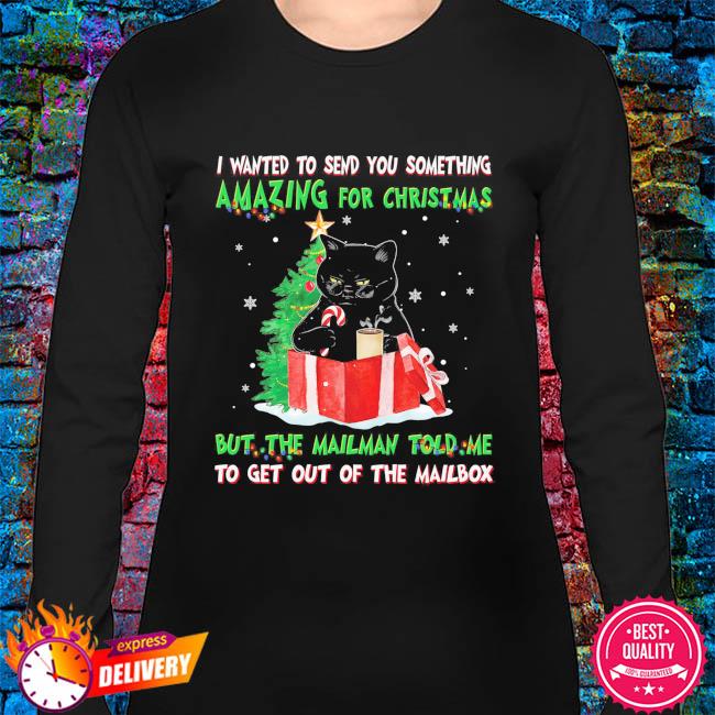 black cat christmas tree sweater