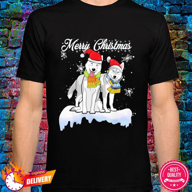 husky christmas shirt