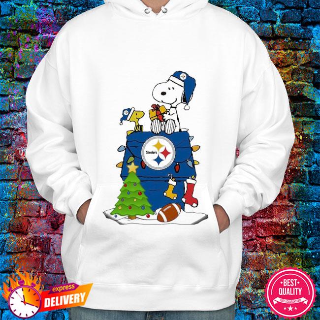 Snoopy and woodstock Pittsburgh Steelers Nfl merry christmas shirt