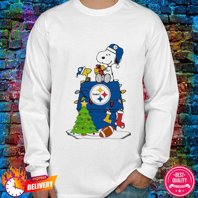 Snoopy and woodstock Pittsburgh Steelers Nfl merry christmas shirt, hoodie,  sweater, long sleeve and tank top