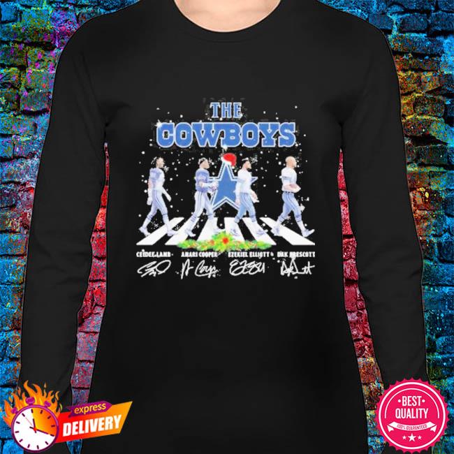 The Dallas Cowboys Teams Abbey Road Signatures Merry Christmas 2021 shirt,  hoodie, sweater, long sleeve and tank top