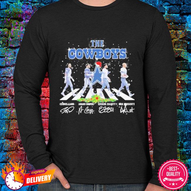 The Dallas Cowboys Teams Abbey Road Signatures Merry Christmas 2021 shirt,  hoodie, sweater, long sleeve and tank top