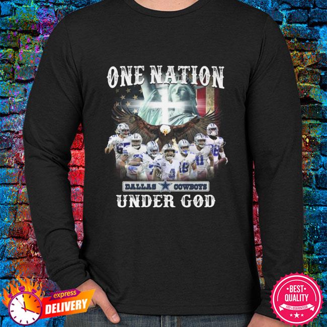 NFL Dallas Cowboys Custom Name One Nation Under God Jesus Eagle and Flag  Zip Up Hoodie - Best Personalized Gift & Unique Gifts Idea