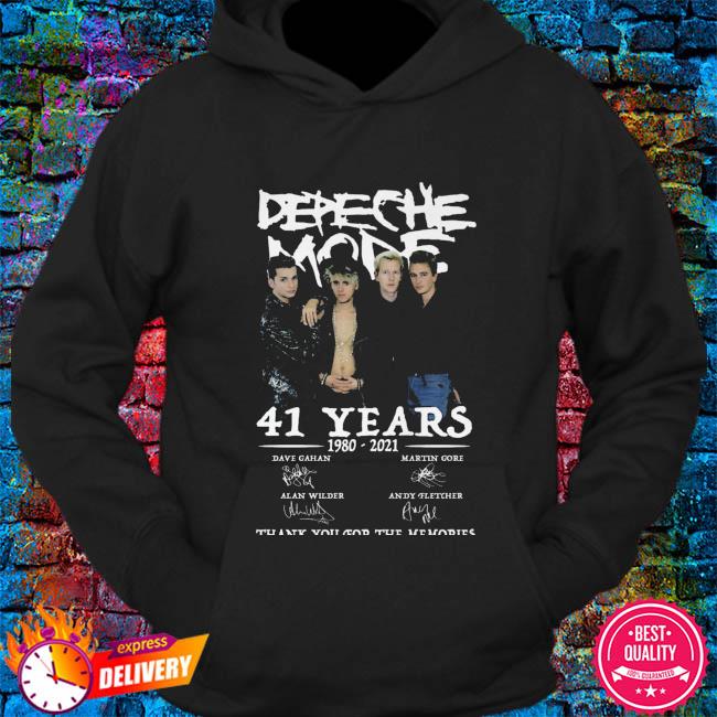 Depeche Mode 42 years 1980 2022 signatures thank you for the memories  shirt, hoodie, sweater, long sleeve and tank top