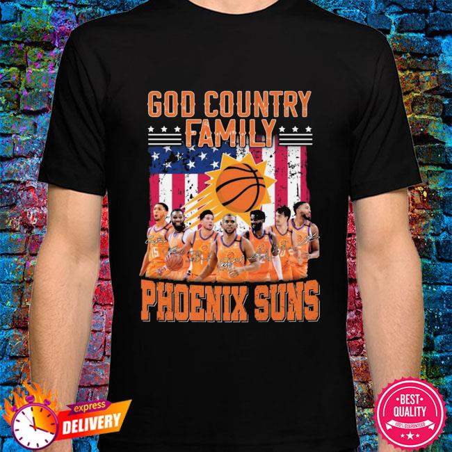 God family country New York Yankees signatures American flag shirt