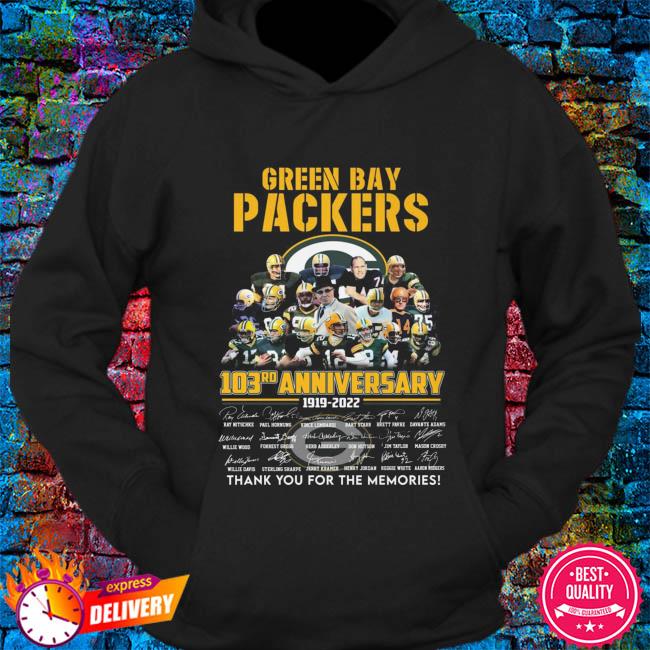 100 Years Of Green Bay Packers 1919-2019 Signatures T-Shirt - TeeNavi