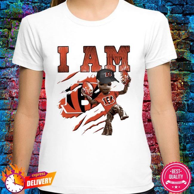 Baby Groot I Am Cincinnati Bengals Shirt