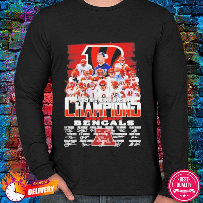 Cincinnati Bengals 2021 Afc Champions Years Of The Tiger Signatures Shirt,Sweater,  Hoodie, And Long Sleeved, Ladies, Tank Top