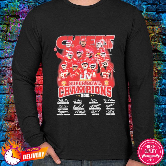 Kansas City Chiefs Super Bowl Champions signatures 2021 shirt, hoodie,  sweater and long sleeve