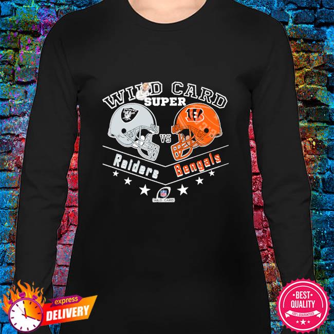 Las Vegas Raiders Vs Cincinnati Bengals 2021-2022 Super Wild Card T-Shirt -  REVER LAVIE