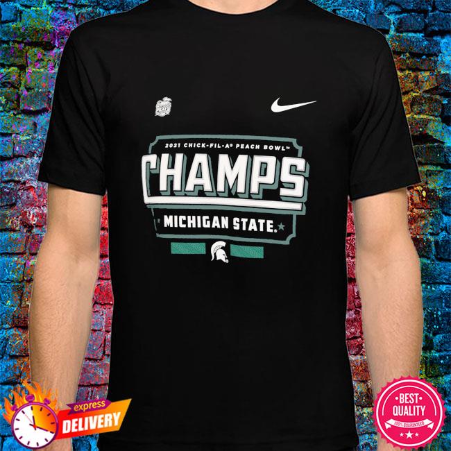 Je zal beter worden sessie Tentakel Michigan State Spartans Nike 2021 Peach Bowl Champions Locker Room T-Shirt,  hoodie, sweater, long sleeve and tank top