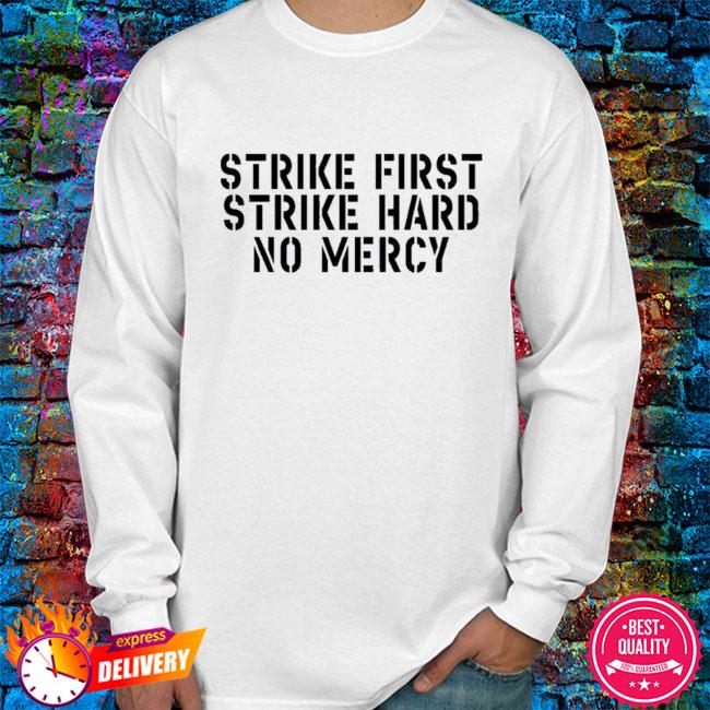 Strike First Strike Hard No Mercy T Shirt - Cobra Kai Adult Small - by Spencer's