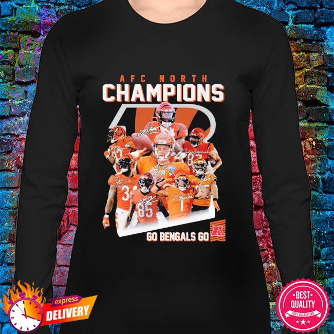 Cincinnati Bengals AFC North Champions signatures go Bengals go 2022 shirt,  hoodie, sweater, long sleeve and tank top