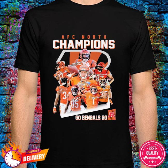 Official Cincinnati Bengals Afc North Champions Go Bengals Go Signatures  Shirt, hoodie, sweater, long sleeve and tank top