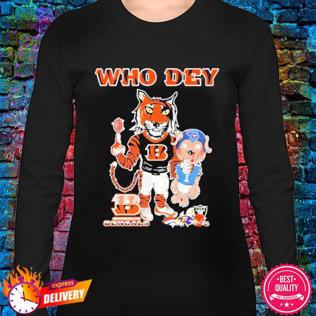 Who Dey Mascot Tiger Cincinnati Bengals Shirt, hoodie, sweater, long sleeve  and tank top