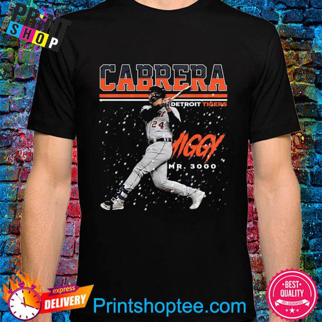 Vintage MLB Team Apparel Miguel Cabrera Detroit Tigers Jersey T-Shirt Medium