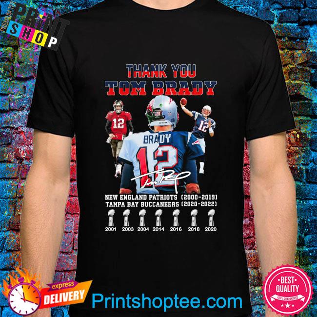 Thank you Tom Brady New England Patriots 2000 2019 Tampa Bay