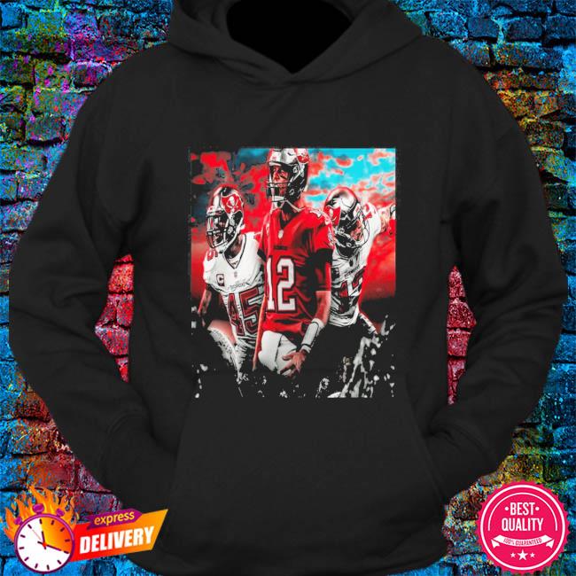 Men's Fanatics Branded Tom Brady Black Tampa Bay Buccaneers Super Bowl LV  Champions 7 Rings Long Sleeve T-Shirt