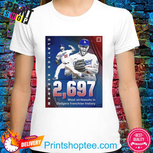 Buy Women's Long Sleeve T-Shirt with Clayton Kershaw Print