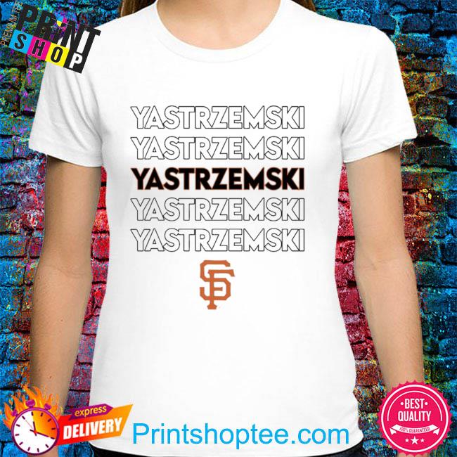 San Francisco Giants Mike Yastrzemski Stacked Black Tee Shirt