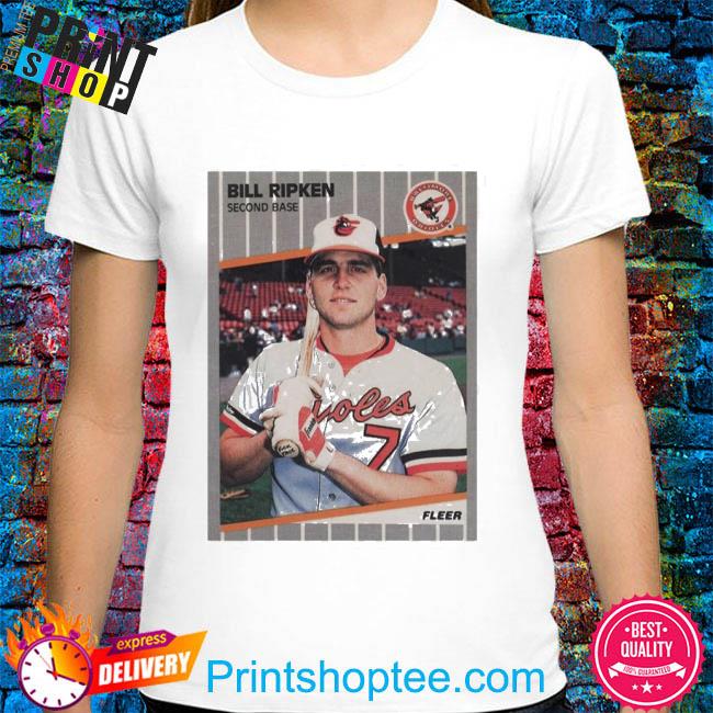 New Men's T-shirt Bill BILLY RIPKEN Fck Face 1989 FLEER Baseball Error Card  Baltimore Orioles Pick Size S-2XL 