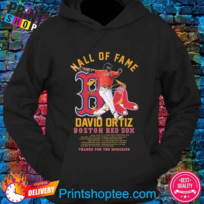 Boston Red Sox David Ortiz Hall Of Fame Thank You For The Memories  signature shirt, hoodie, sweater, long sleeve and tank top