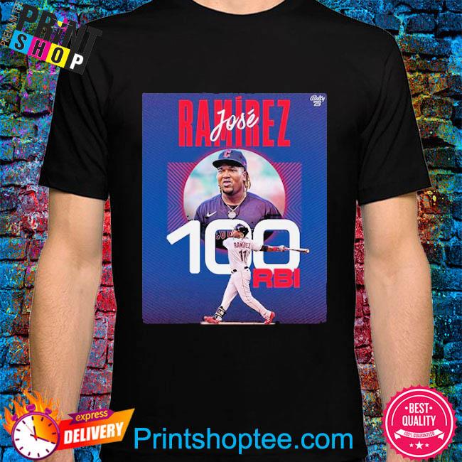 Jose Ramirez 100 RBI In Cleveland Guardians Unisex T-Shirt - REVER