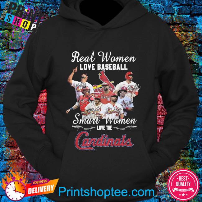 Real women love baseball smart women love the St Louis Cardinals signatures  shirt, hoodie, sweater, long sleeve and tank top